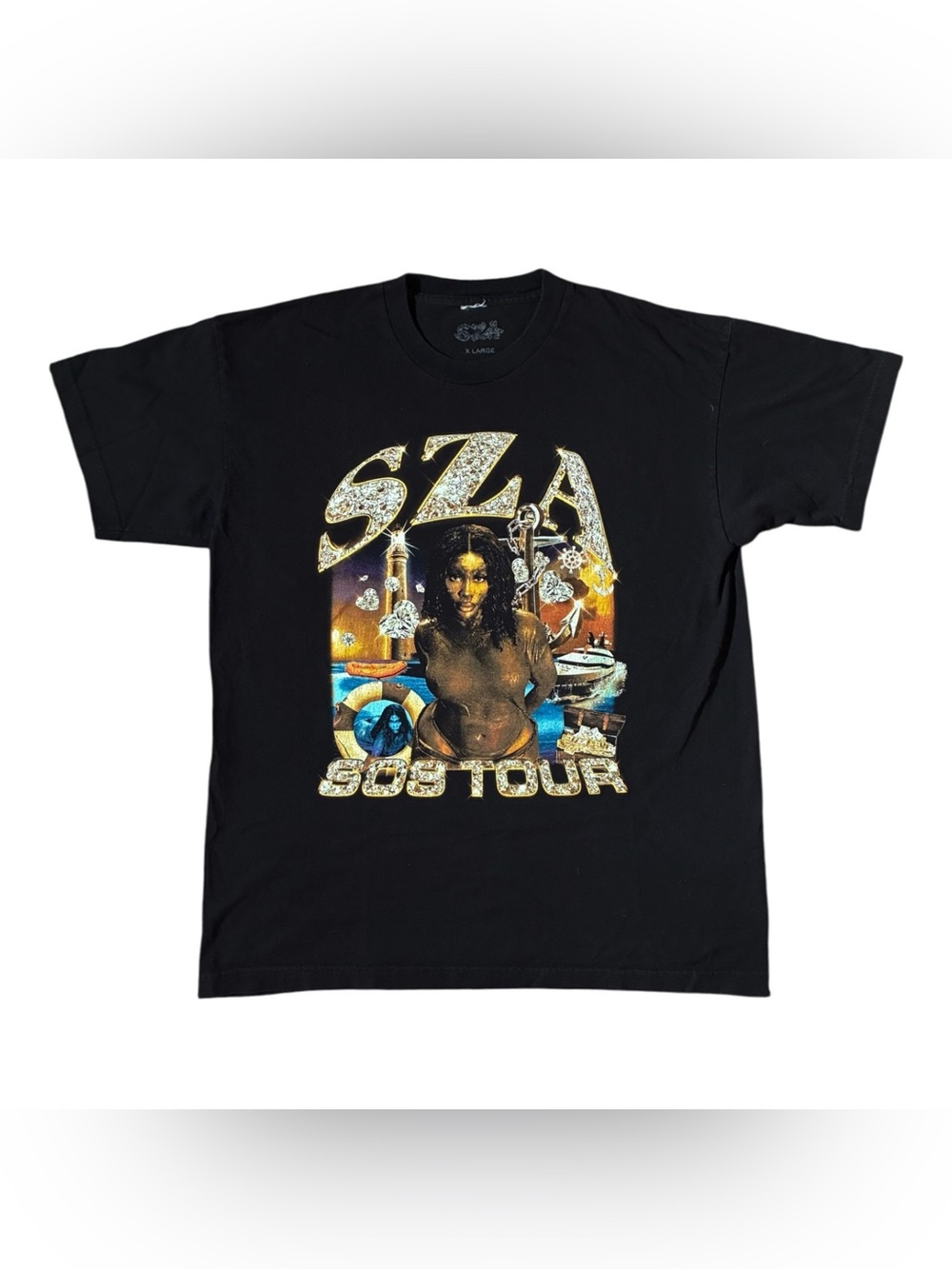 SZA SOS Tour Rap Tee Shirt Black